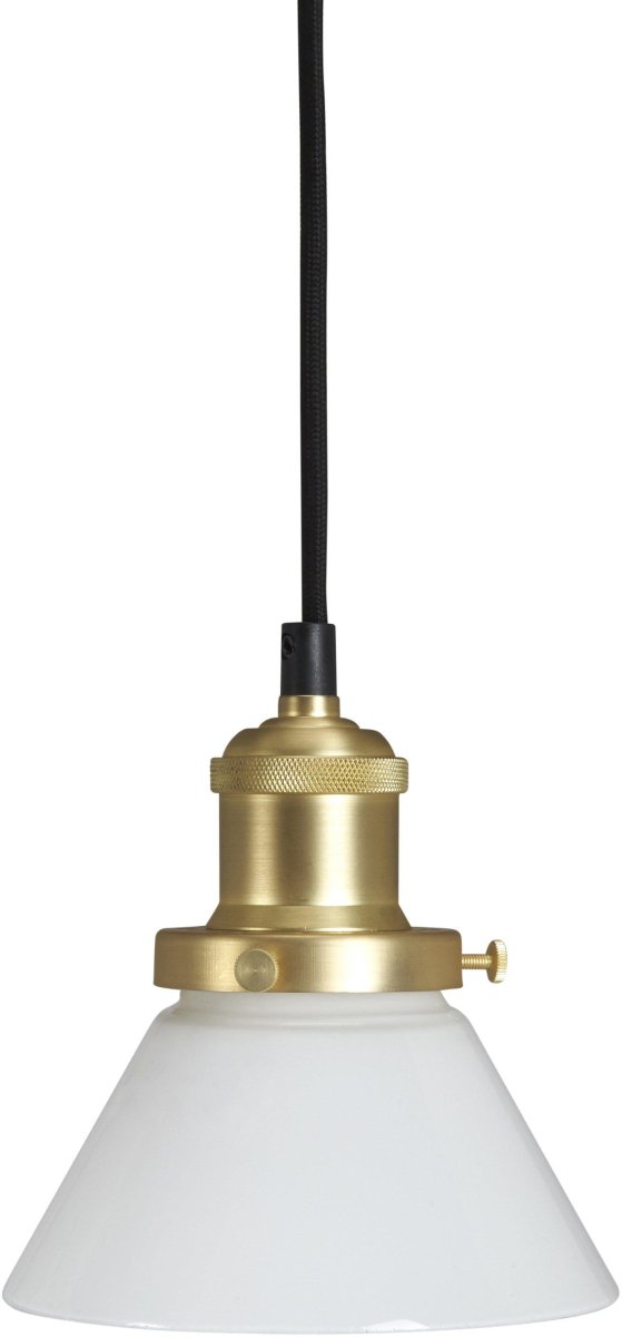 August Ø15 Blanc lampe de fenêtre De PR Home - La lampe est livr&eacute;e avec un c&acirc;ble textile noir de 3 m&egrave;tres de long et dispose d'une prise murale et d'un interrupteur d'alimentation.