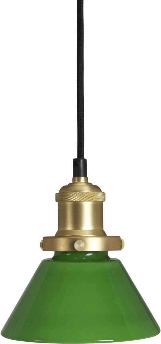 August Ø15 Vert lampe de fenêtre De PR Home - La lampe est livr&eacute;e avec un c&acirc;ble textile noir de 3 m&egrave;tres de long et dispose d'une prise murale et d'un interrupteur d'alimentation.