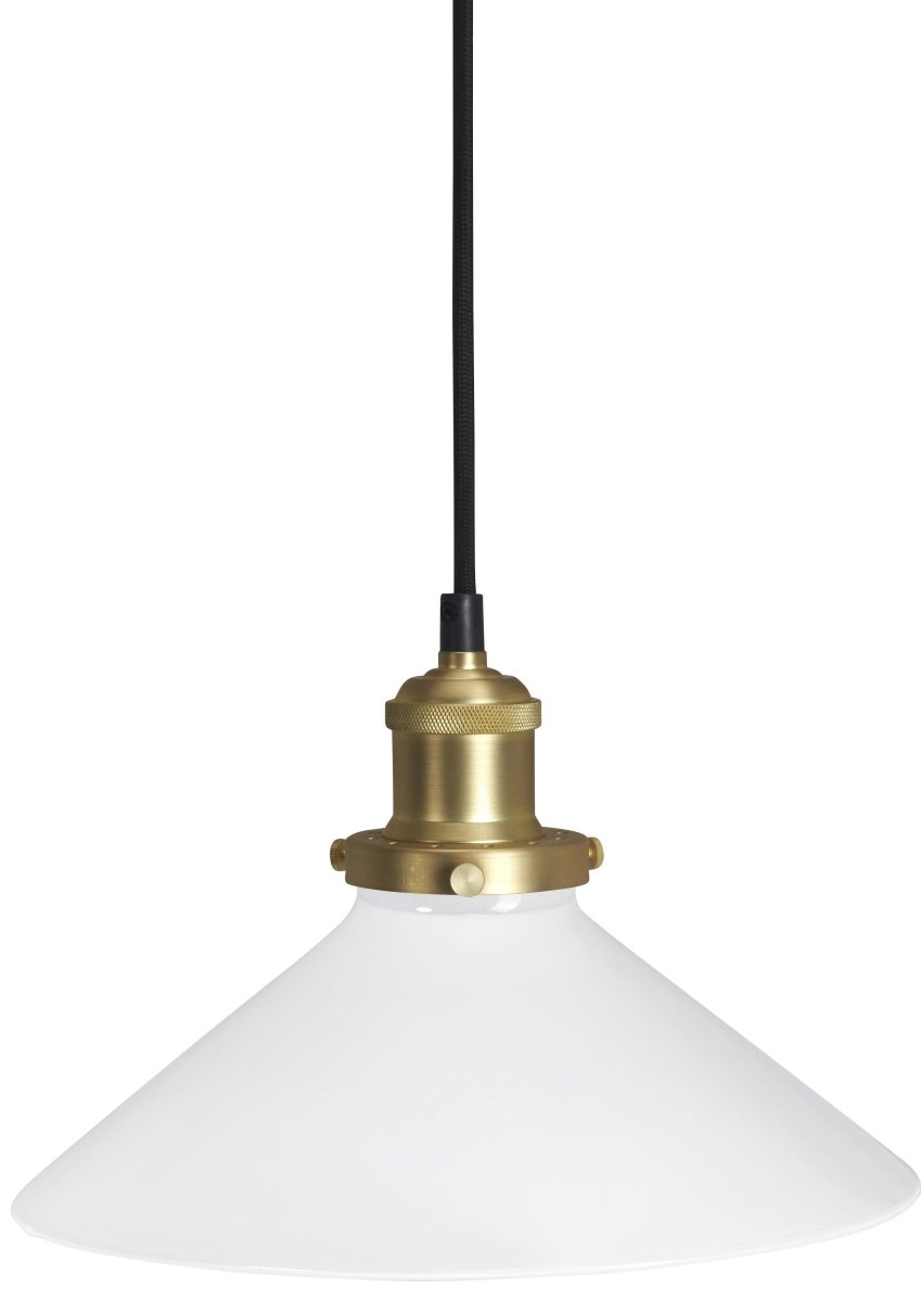 August Ø25 Blanc lampe de fenêtre De PR Home - La lampe est livr&eacute;e avec un c&acirc;ble textile noir de 3 m&egrave;tres de long et dispose d'une prise murale et d'un interrupteur d'alimentation.