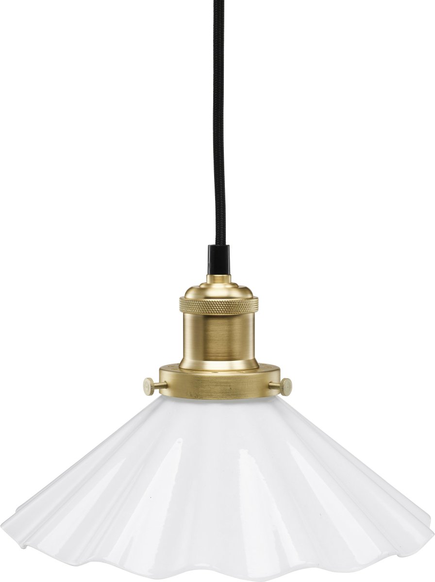 August Ø25 Blanc lampe de fenêtre De PR Home - La lampe est livr&eacute;e avec un c&acirc;ble textile noir de 3 m&egrave;tres de long et dispose d'une prise murale et d'un interrupteur d'alimentation.