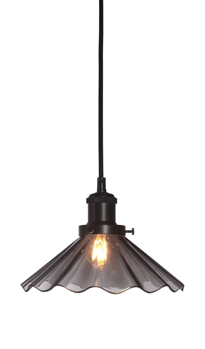 August Ø25 Noir lampe de fenêtre De PR Home - La lampe est livr&eacute;e avec un c&acirc;ble textile noir de 3 m&egrave;tres de long et dispose d'une prise murale et d'un interrupteur d'alimentation.