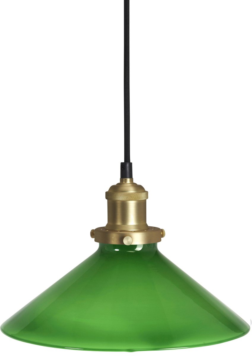 August Ø25 Vert lampe de fenêtre De PR Home - La lampe est livr&eacute;e avec un c&acirc;ble textile noir de 3 m&egrave;tres de long et dispose d'une prise murale et d'un interrupteur d'alimentation.