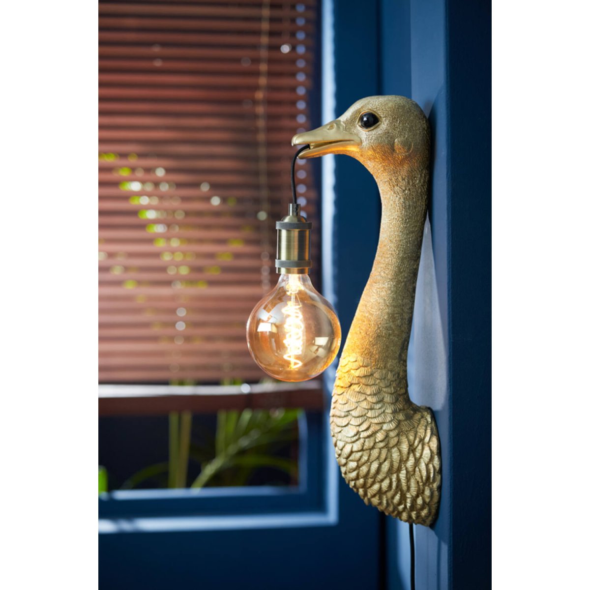 Ostrich 57cm Or applique murale De Light & Living - 