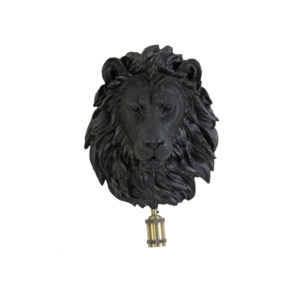 Lion 40cm Noir applique murale De Light & Living - 