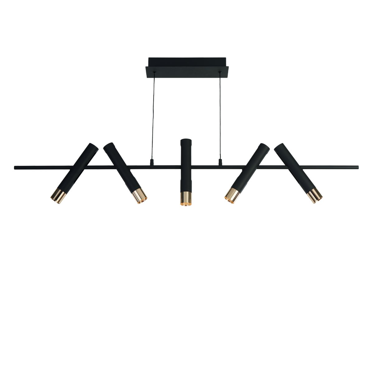 Cylinder 120cm Sable noir suspension De Searchlight - Il est réglable en hauteur et en angle, ce qui permet à cette suspension de s'adapter de manière flexible à différentes pièces.
