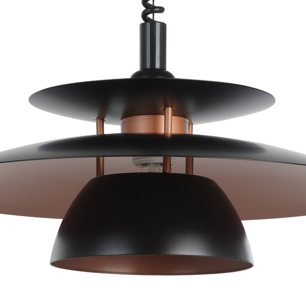 Brenda Ø43 Noir suspension De Eglo - Grâce à la suspension flexible, vous pouvez facilement régler la hauteur pour qu'elle s'adapte parfaitement à votre pièce.