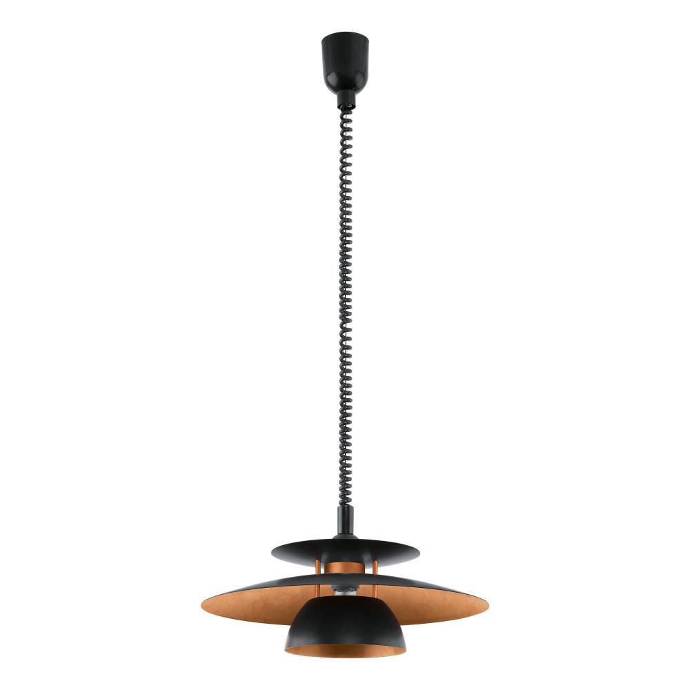 Brenda Ø43 Noir suspension De Eglo - Grâce à la suspension flexible, vous pouvez facilement régler la hauteur pour qu'elle s'adapte parfaitement à votre pièce.