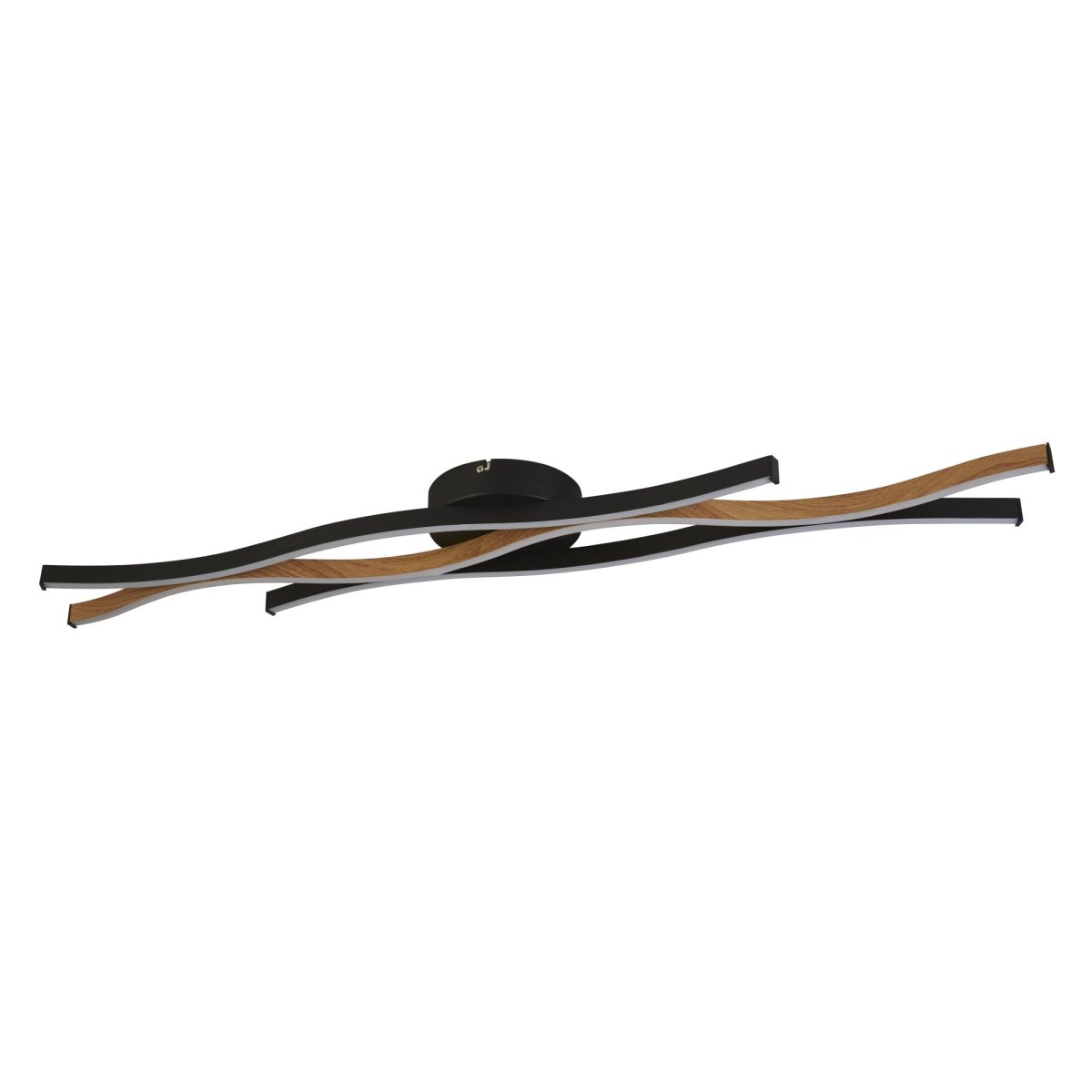 Bloom 108cm Noir plafonnier De Searchlight - Le plafonnier Bloom en métal noir et aspect bois est un détail d'intérieur élégant et fonctionnel qui met en valeur n'importe quelle pièce.