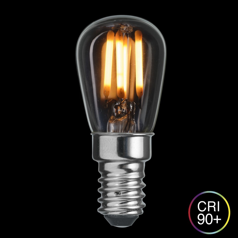 Ampoule E14 Poire 3,3W 2700K Dimmable Transparent De Unison - Avec une temp&eacute;rature de couleur de 2700 K, elle &eacute;met une lumi&egrave;re chaude qui convient bien &agrave; l'&eacute;clairage domestique o&ugrave; une atmosph&egrave;re douce et accueillante est souhait&eacute;e.
