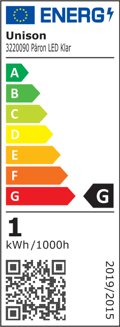 Ampoule E14 Poire 0,8W 2200K Dimmable Transparent De Unison - Cette lampe LED P&auml;ron avec un culot E14 transparent a une puissance de 0,8 W et une temp&eacute;rature de couleur de 2200 K.