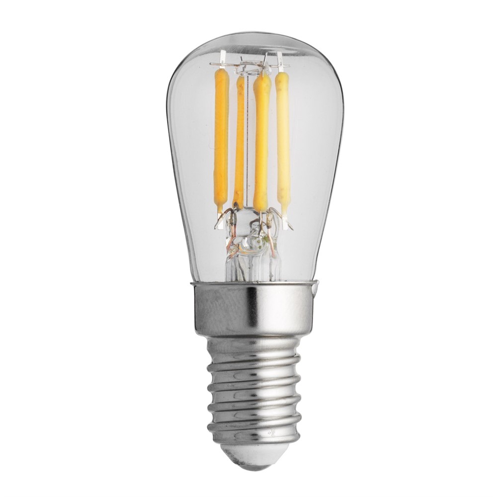 Ampoule E14 Poire 3,3W 2700K Dimmable Transparent De Unison - Avec une temp&eacute;rature de couleur de 2700 K, elle &eacute;met une lumi&egrave;re chaude qui convient bien &agrave; l'&eacute;clairage domestique o&ugrave; une atmosph&egrave;re douce et accueillante est souhait&eacute;e.