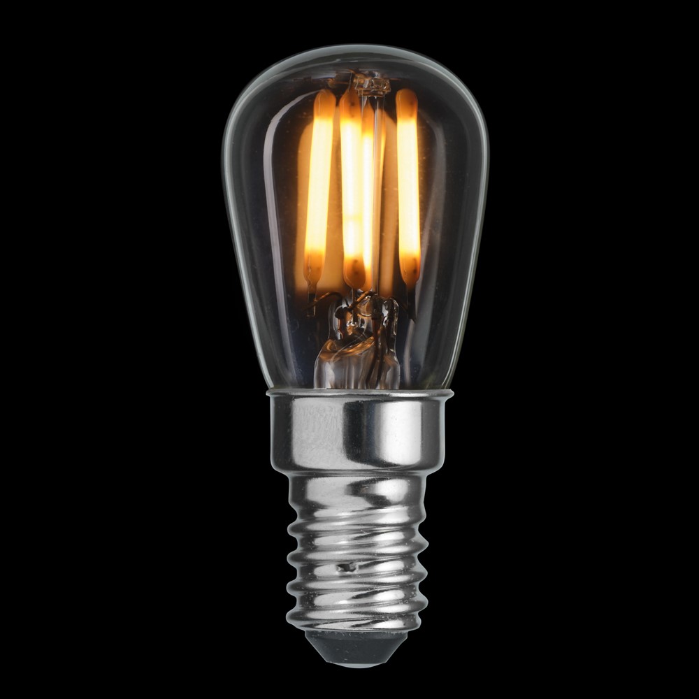 Ampoule E14 Poire 3,3W 2200K Dimmable Transparent De Unison - Cette lampe LED P&auml;ron avec un culot E14 transparent a une puissance de 3,3 W et une temp&eacute;rature de couleur de 2200 K.
