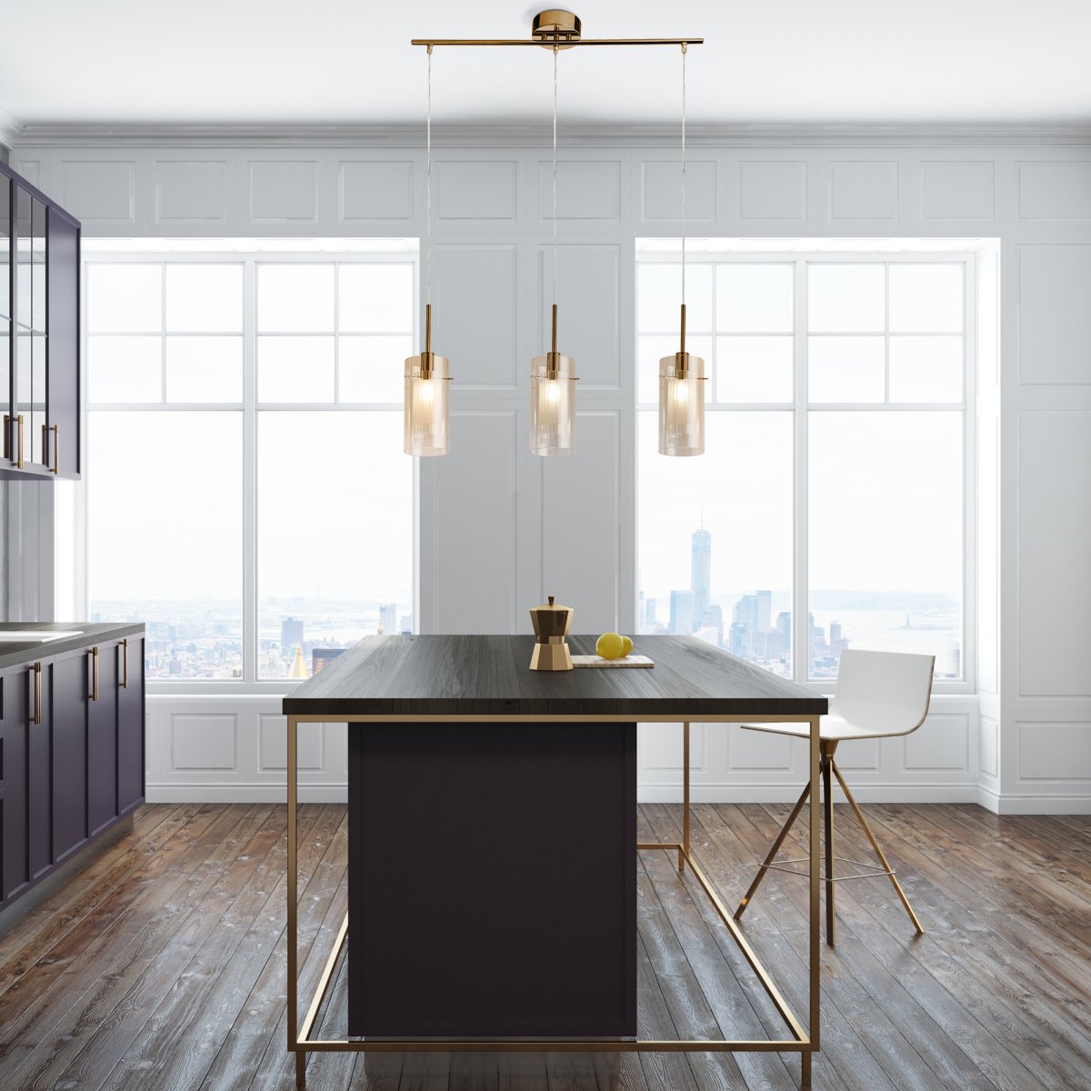 Duo 70cm Bronze suspension De Searchlight - Duo est une suspension élégante et tendance qui apporte une touche spéciale à n'importe quelle pièce.