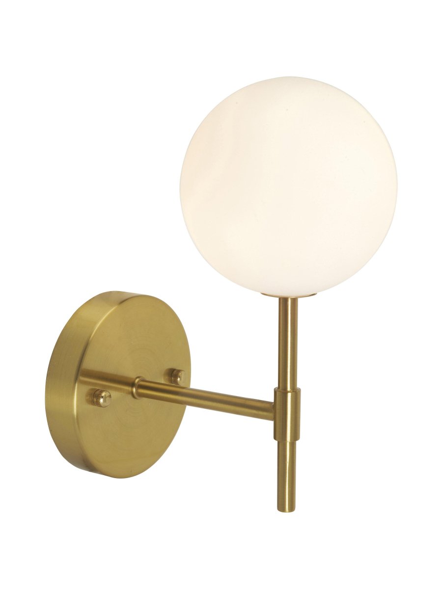 Sigma 25cm Or lampe de salle de bain De PR Home - Veuillez noter que ce luminaire est une installation fixe et ne comprend pas de prise ni de c&acirc;ble de connexion s&eacute;par&eacute;s.