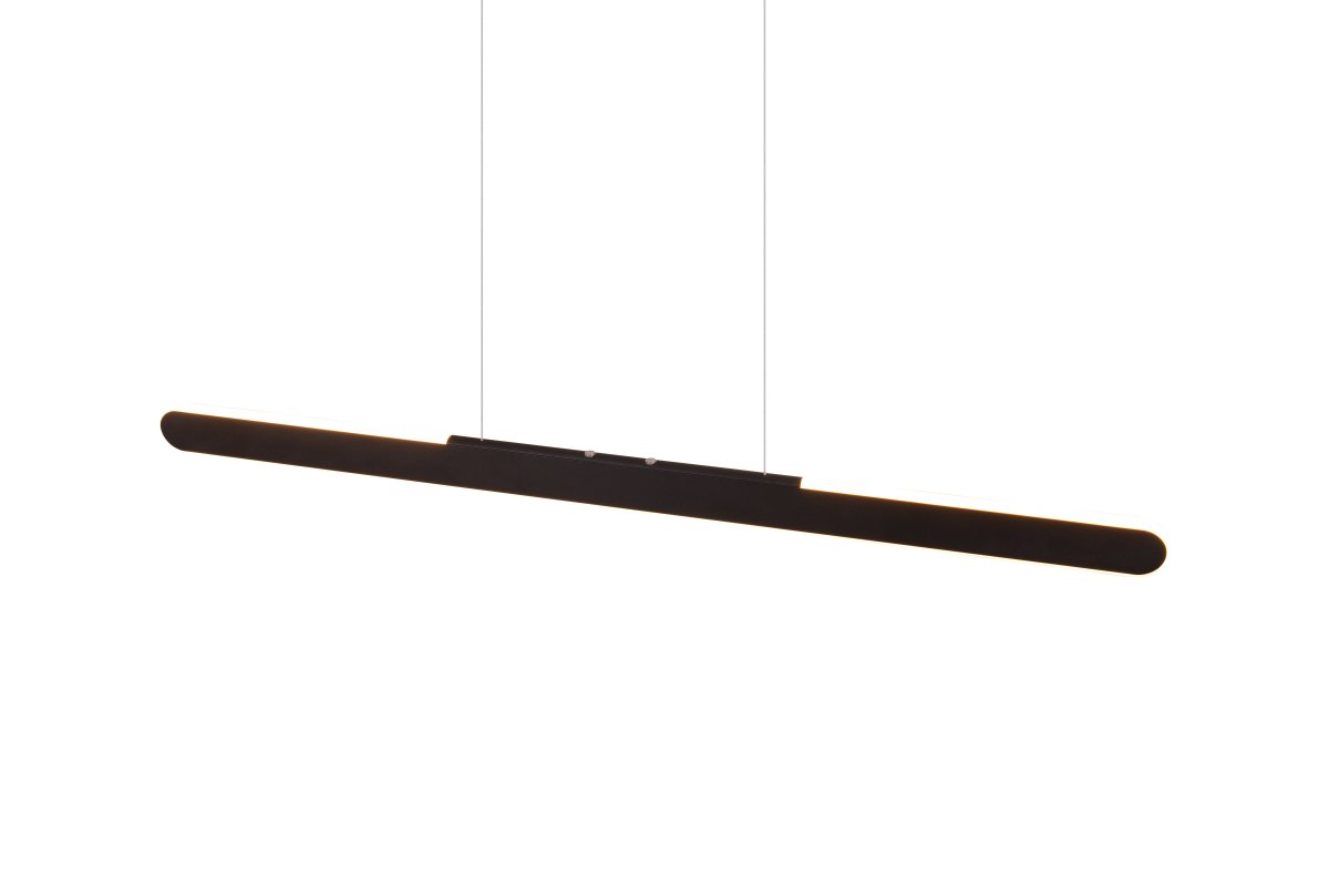 Helios 100cm Noir suspension De Trio Lighting - Le réglage pratique de la hauteur est particulièrement remarquable et la fonction tactile intégrée à 4 voies vous permet de régler facilement la luminosité et la température de couleur d'un simple toucher.