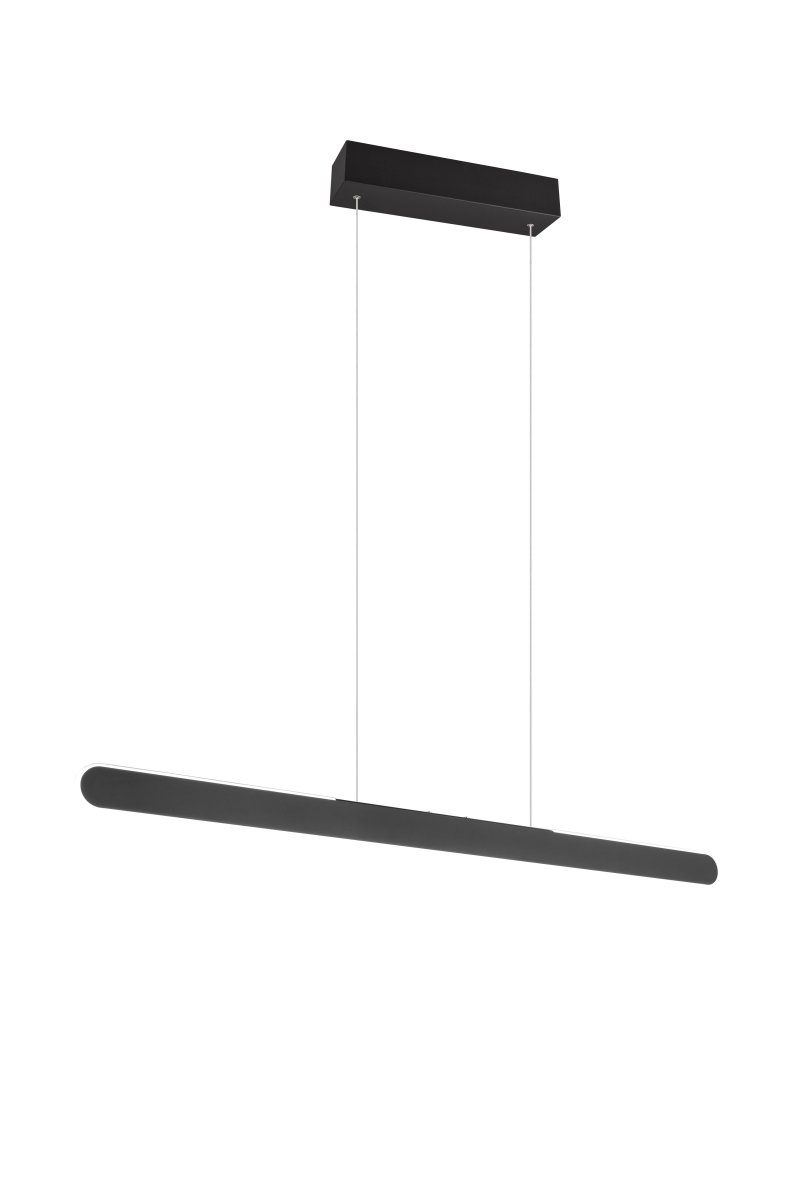 Helios 100cm Noir suspension De Trio Lighting - Le réglage pratique de la hauteur est particulièrement remarquable et la fonction tactile intégrée à 4 voies vous permet de régler facilement la luminosité et la température de couleur d'un simple toucher.