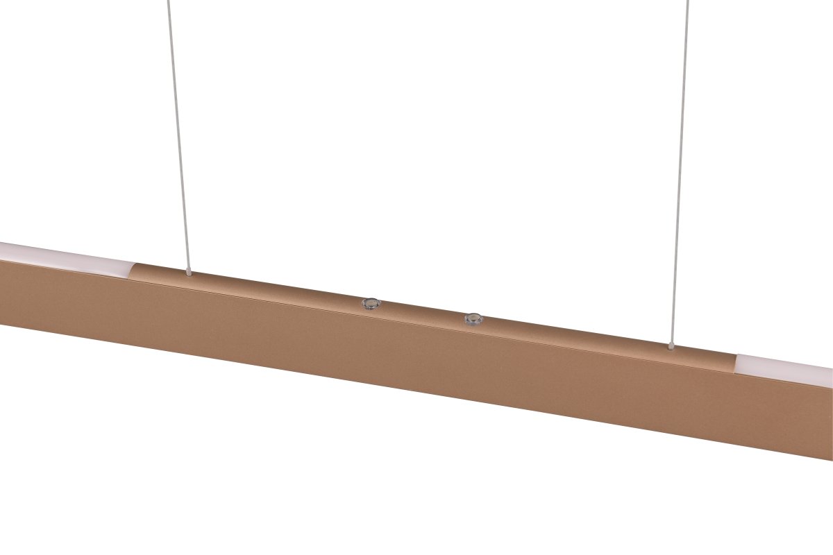 Helios 100cm Brun suspension De Trio Lighting - Le réglage pratique de la hauteur est particulièrement remarquable et la fonction tactile intégrée à 4 voies vous permet de régler facilement la luminosité et la température de couleur d'un simple toucher.