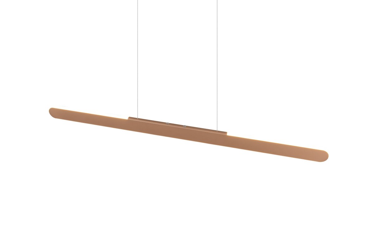Helios 100cm Brun suspension De Trio Lighting - Le réglage pratique de la hauteur est particulièrement remarquable et la fonction tactile intégrée à 4 voies vous permet de régler facilement la luminosité et la température de couleur d'un simple toucher.