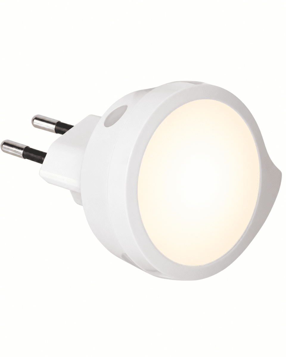 Veilleuse Sensor LED Blanc lampe pour enfant De Star Trading - Son capteur intégré détecte l'obscurité et allume automatiquement la lampe – idéale pour une utilisation nocturne.
