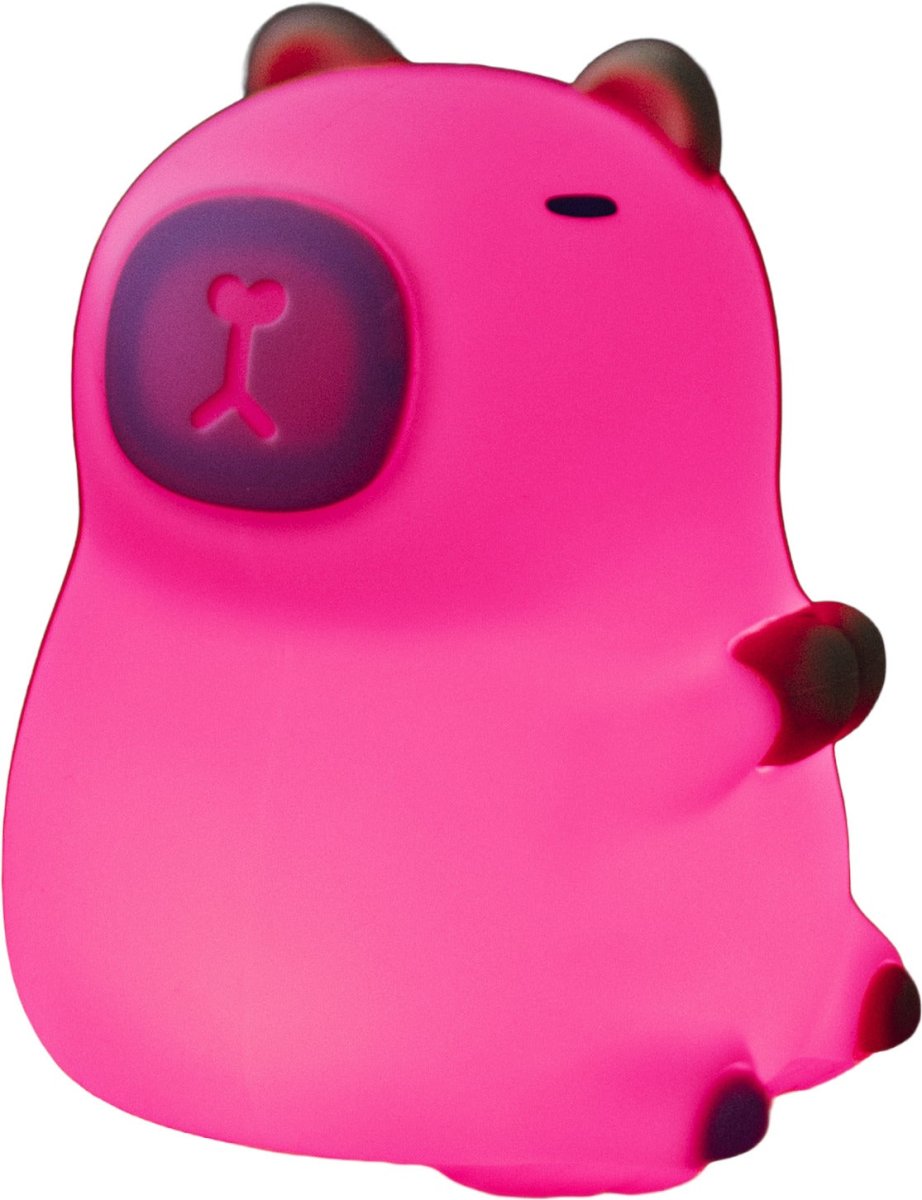 Capybara Blanc lampe pour enfant De Star Trading - Cette lampe tactile s'allume et s'&eacute;teint d'une simple pression, et permet &eacute;galement de choisir parmi diff&eacute;rentes couleurs.