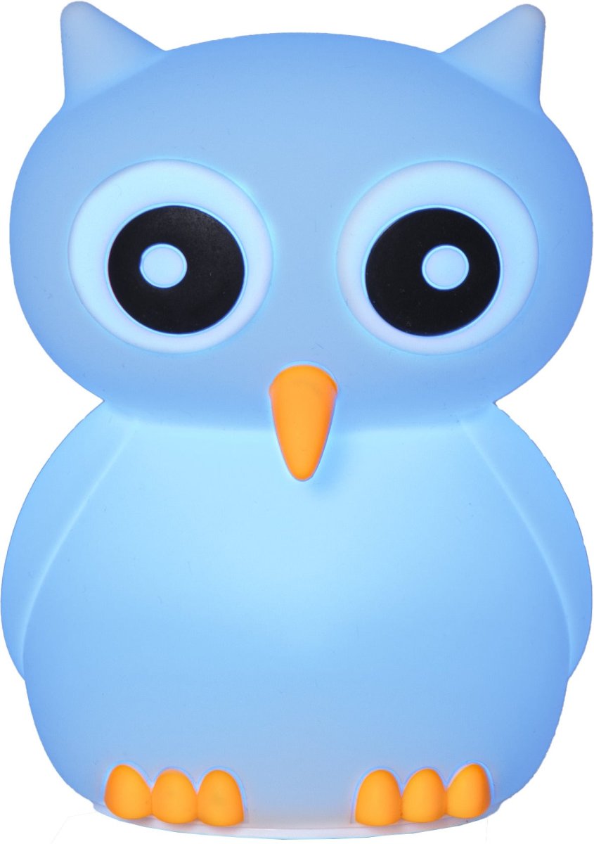 Owl Blanc lampe pour enfant De Star Trading - Sa batterie se recharge complètement en 2,5 à 3 heures environ et offre une autonomie de 9 à 10 heures.