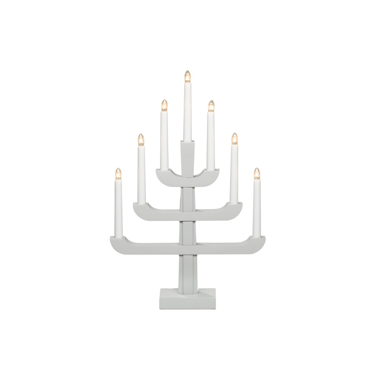 Candelabra 7 Lights Gris De Konstsmide - Livr&eacute; avec un c&acirc;ble blanc de 1,7 m, un interrupteur d'alimentation et une prise.