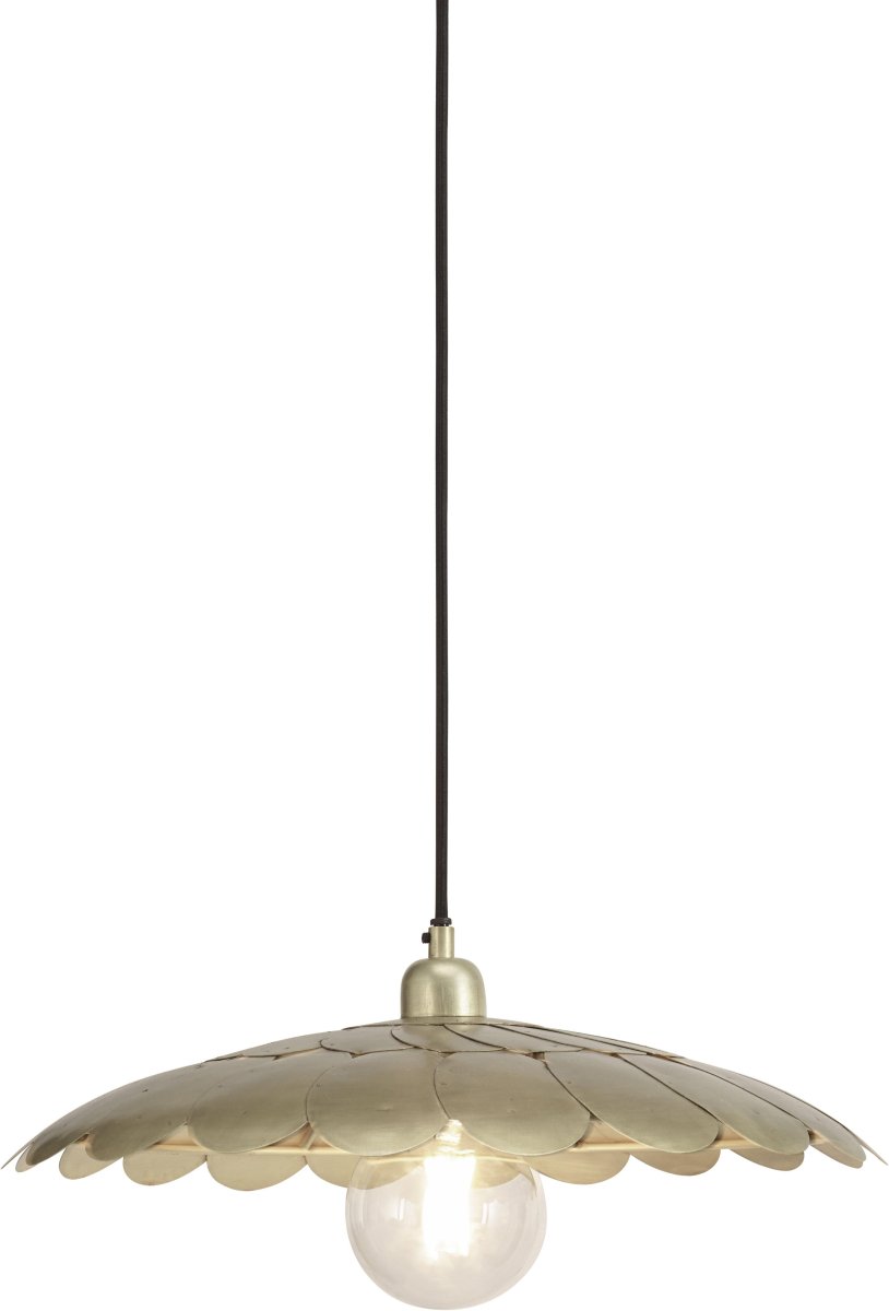 Petal Ø45 Or suspension De PR Home - C&acirc;ble en plastique noir de 1 m de long, livr&eacute; avec support de plafond pour suspension par crochet.