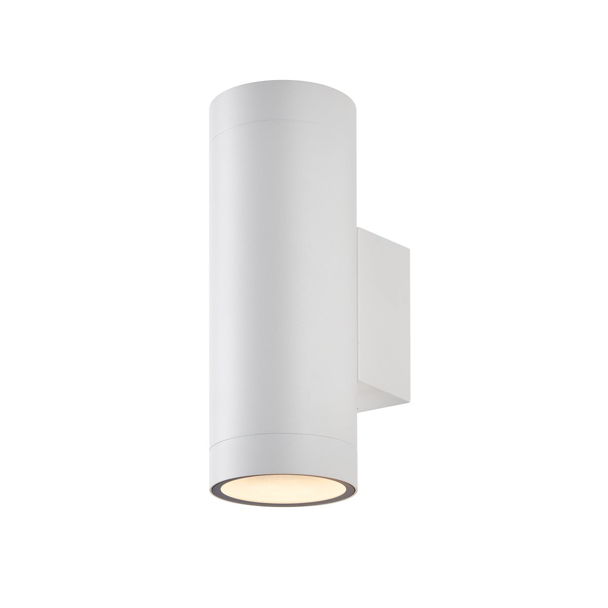 Oden Duo Blanc lampe d’extérieur De Lampan - Lampan lyser fint b&aring;de upp och ner p&aring; v&auml;ggen.