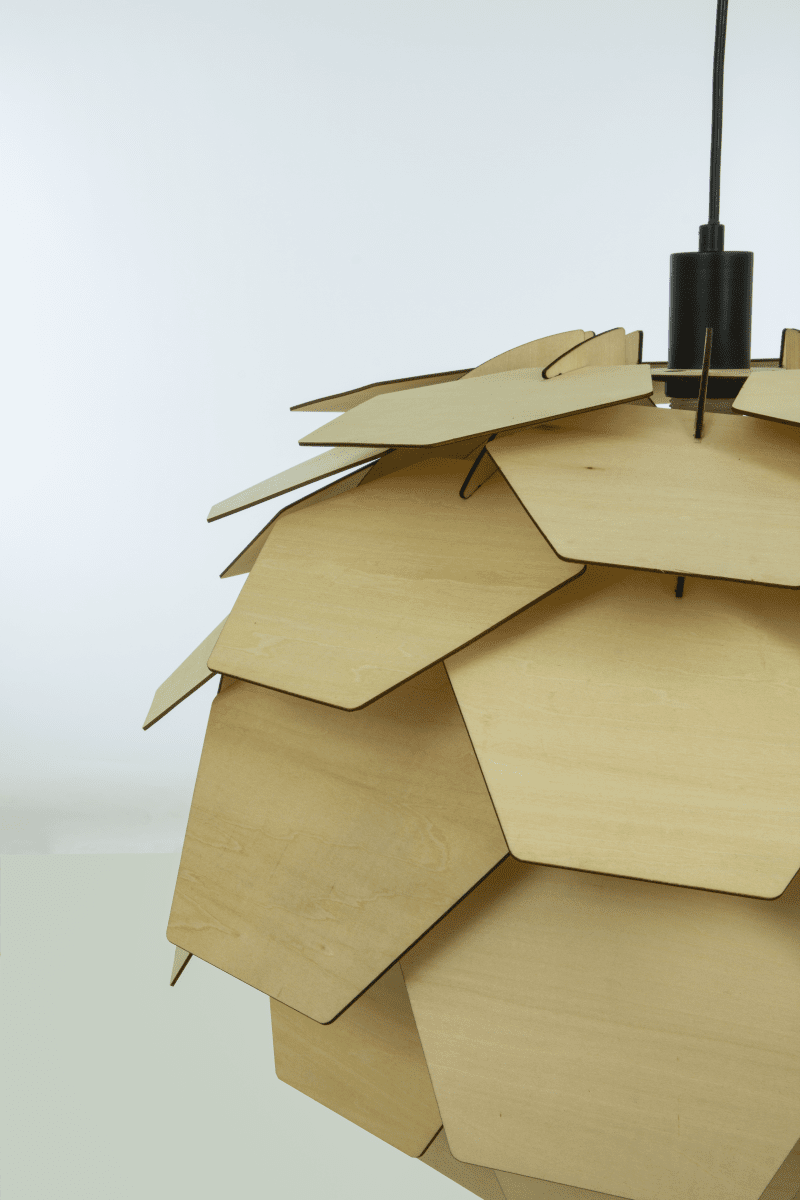 Carpatica Ø60 Nature suspension De Aneta Lighting - La lampe est réglable en hauteur, avec une hauteur totale minimale de 60 cm et une hauteur maximale de 280 cm.