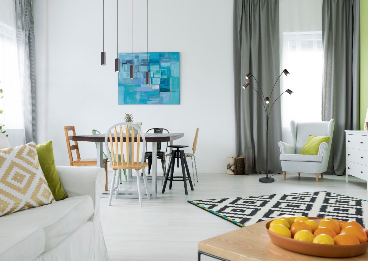 Marley 75cm Noir suspension De Trio Lighting - 