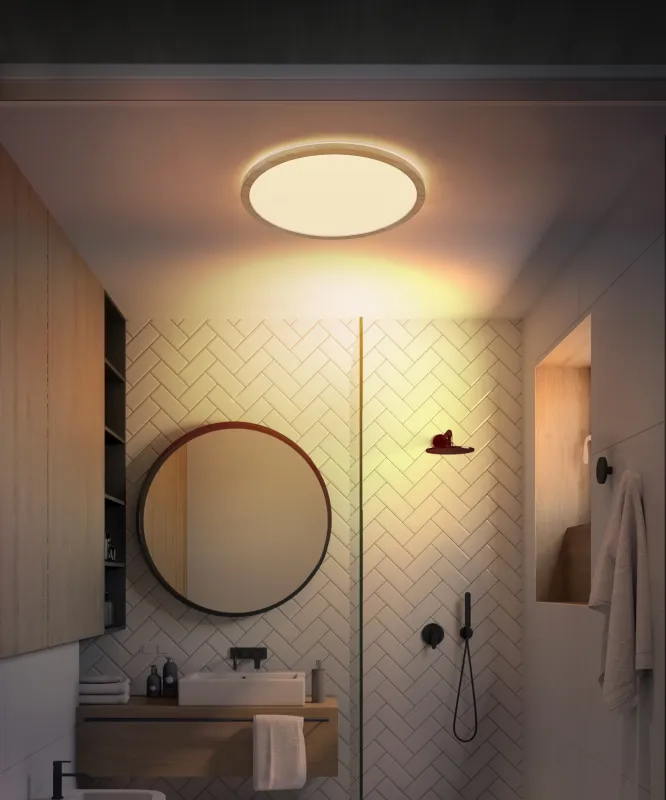 Sapana Ø30 Bois lampe de salle de bain De Globo Lighting - Uppt&auml;ck den eleganta Sapana plafonden &ndash; det perfekta tillskottet till ditt badrum och sm&auml;lter harmoniskt in i olika milj&ouml;er.