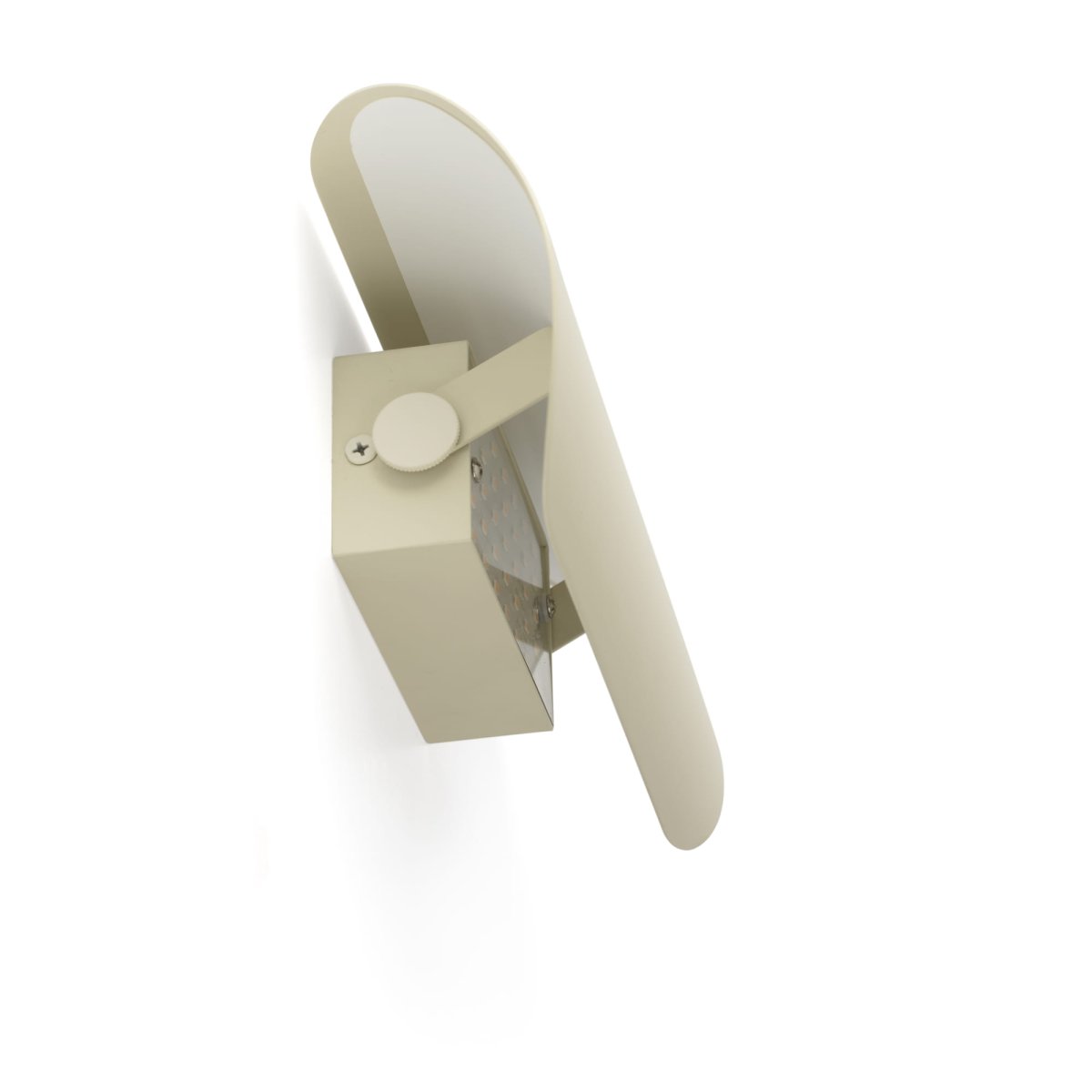 Novo 25cm Beige applique murale De Faro Barcelona - Son panneau frontal pliable en trois parties permet de r&eacute;gler facilement la lumi&egrave;re LED indirecte et de cr&eacute;er diff&eacute;rentes ambiances.