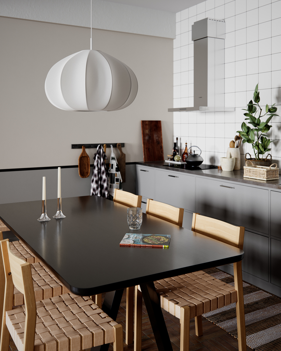 Ebba Ø60 Blanc suspension De By Rydéns - Ebba est fabriqu&eacute; dans un tissu fin et blanc qui ajoute une touche f&eacute;minine et diffuse une lumi&egrave;re douce &agrave; travers la mati&egrave;re d&eacute;licate.