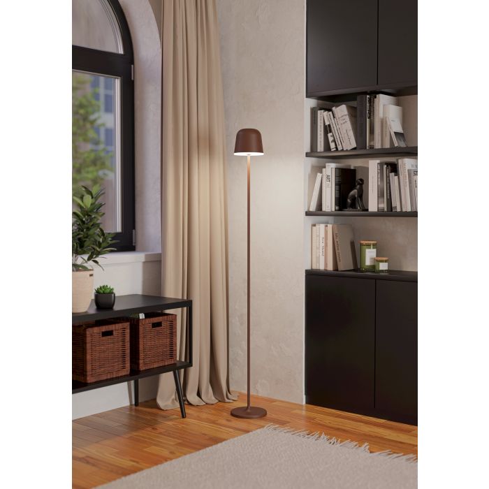 Mannera 140cm Brun rouille portable De Eglo - Grâce à la fonction sans fil, la lampe peut être placée n'importe où dans la pièce et fournit une lumière uniforme et agréable - parfaite pour créer une atmosphère ou pour lire.