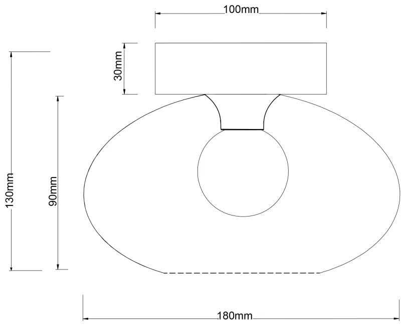 Shaun Ø18 Couleur fumée plafonnier De Globo Lighting - Lampan &auml;r tillverkad av mattsvart metall och &auml;r smyckad med en oval sk&auml;rm i r&ouml;kf&auml;rgat glas.