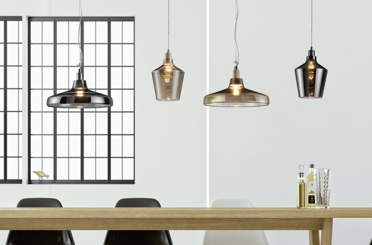Calais Ø20 Couleur fumée suspension De Trio Lighting - 