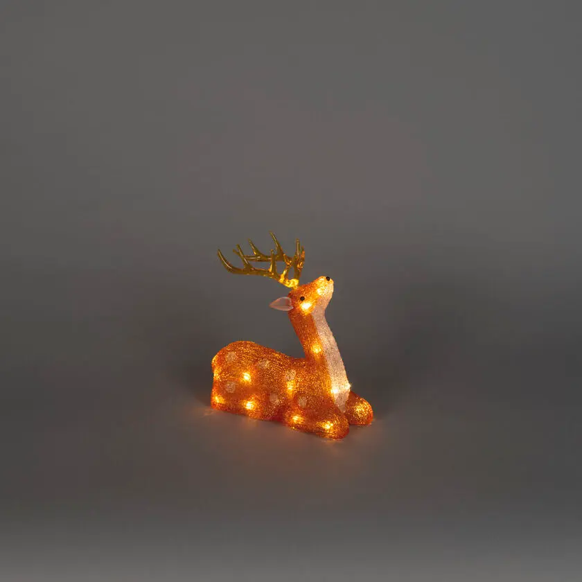 Renne En Acrylique Brun De Konstsmide - Une d&eacute;coration de No&euml;l &eacute;l&eacute;gante et intemporelle.