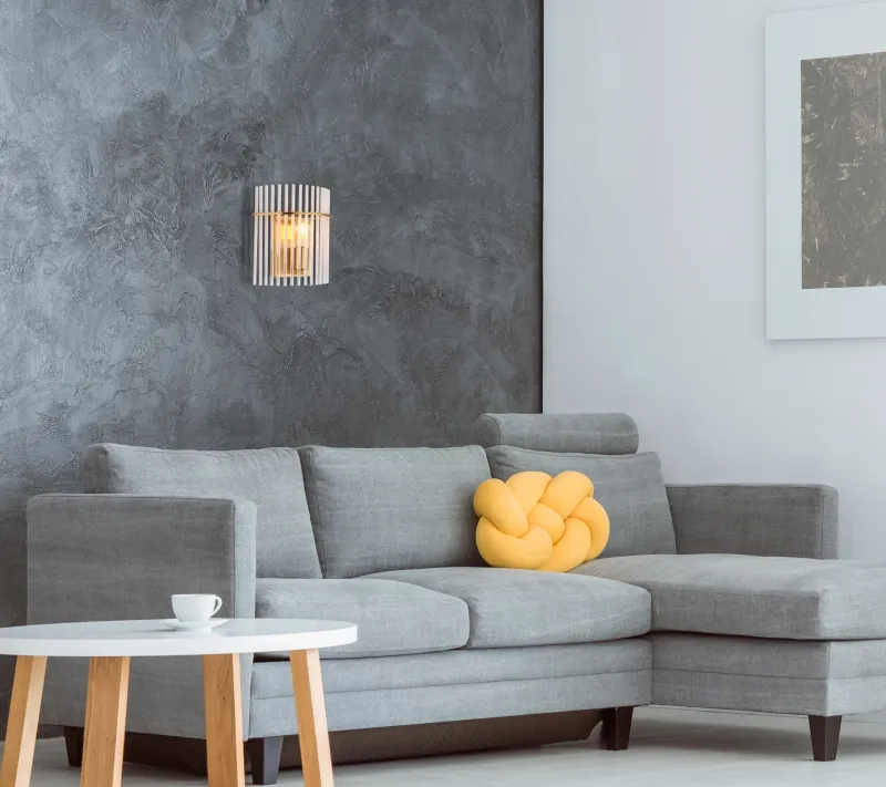 Gorley 26cm Or applique murale De Globo Lighting - Gorley &auml;r en elegant och sofistikerad v&auml;gglampa med en imponerande arkitektonisk design.