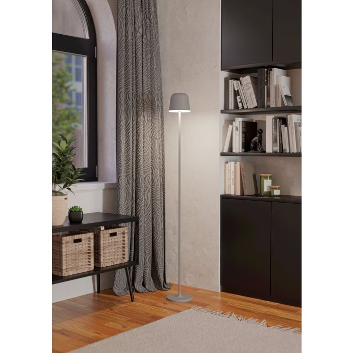 Mannera 140cm Gris portable De Eglo - Grâce à la fonction sans fil, la lampe peut être placée n'importe où dans la pièce et fournit une lumière uniforme et agréable - parfaite pour créer une atmosphère ou pour lire.