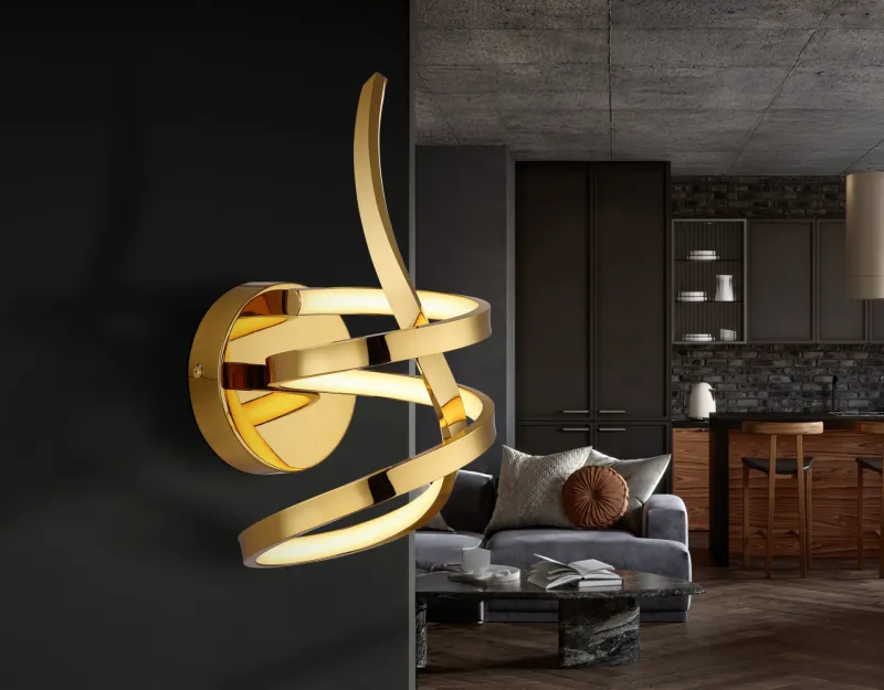 Iduna Ø35 Or applique murale De Globo Lighting - Iduna &auml;r en v&auml;gglampa som f&ouml;renar elegant design med funktionell belysning och blir en stilfull detalj i varje rum.