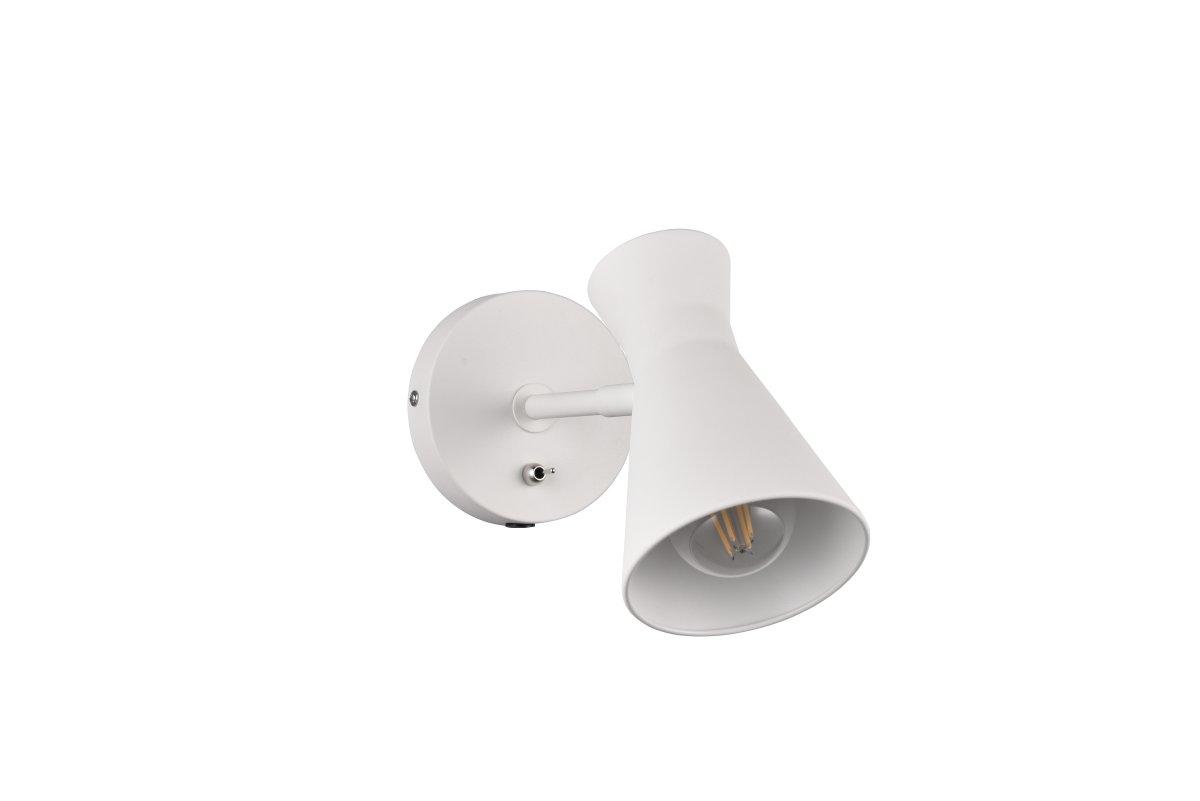 Enzo 16cm Blanc lampe de lecture De Trio Lighting - Sa finition blanc mat fait d'Enzo un choix polyvalent qui s'harmonise avec les palettes de couleurs modernes et les styles de décoration intérieure.