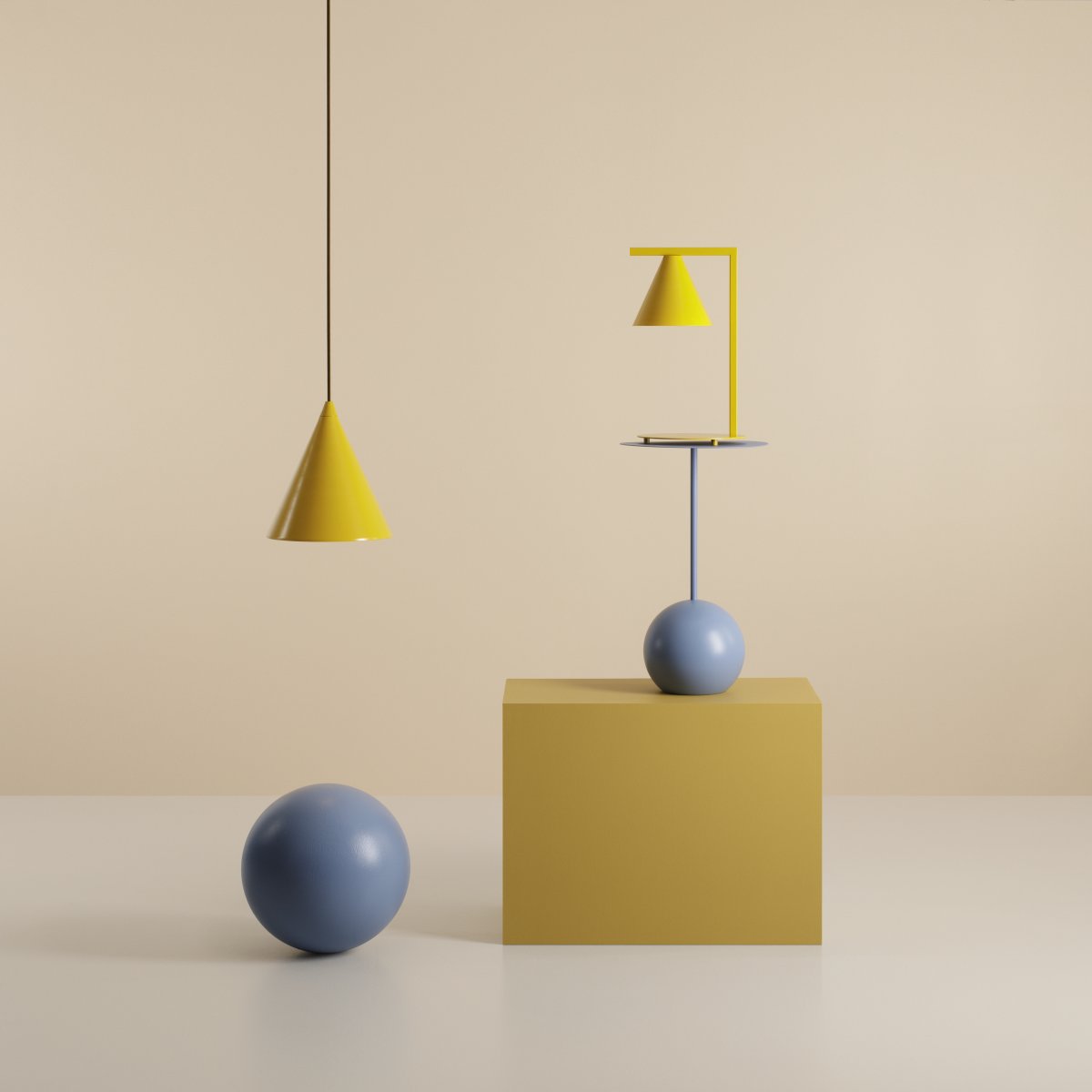Form Ø24 Moutarde suspension De Artera - Grâce à son design intemporel et à sa couleur subtile, la lampe s'intègre parfaitement dans différents styles d'intérieur, tout en ajoutant une touche sophistiquée et moderne à la pièce.