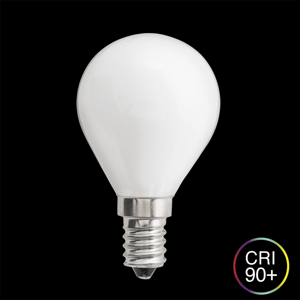 LED E14 boule opale 4W 3000K Dimmable Blanc De Unison - Avec une temp&eacute;rature de couleur de 3000K, il &eacute;met une lumi&egrave;re blanche chaude qui convient aux zones o&ugrave; une atmosph&egrave;re douce et chaleureuse est souhait&eacute;e.