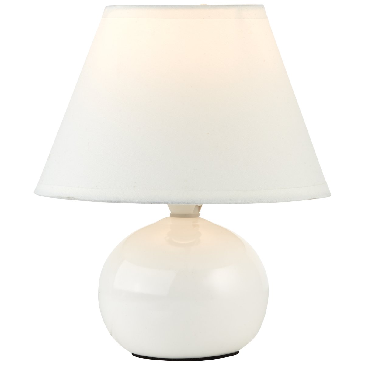 Primo 23cm Blanc lampe de table De Brilliant - Lampe de table d&eacute;corative au design intemporel, parfaite comme lampe de chevet ou pour un &eacute;clairage d'ambiance dans votre salon.