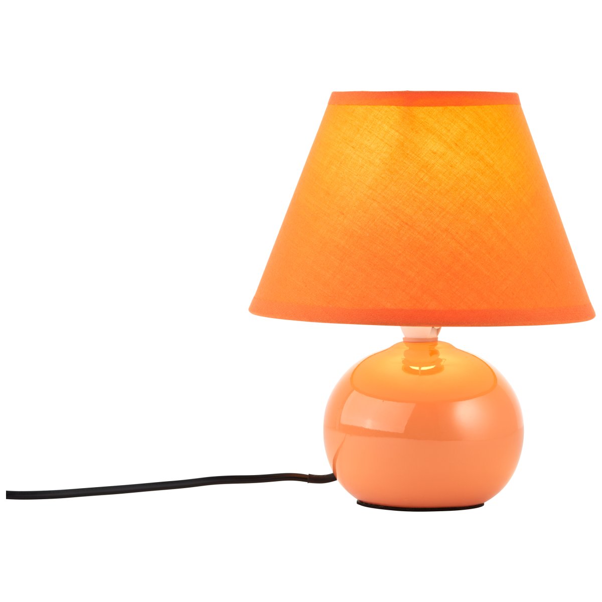 Primo 23cm Orange lampe de table De Brilliant - Pour une utilisation facile, la lampe dispose d'un interrupteur d'alimentation pratique sur le câble et d'un câble de connexion de 1 mètre de long.