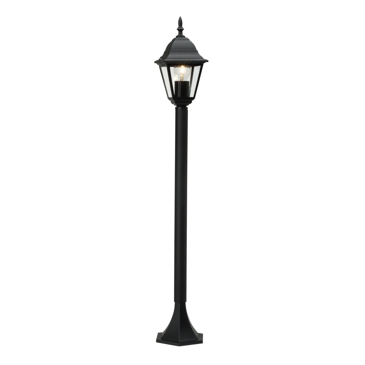 Newport 102cm Noir bornes De Brilliant - La borne Newport est un luminaire ext&eacute;rieur de 1 m&egrave;tre de haut qui allie fonctionnalit&eacute; et d&eacute;coration, ce qui la rend id&eacute;ale pour &eacute;clairer les all&eacute;es de jardin ou les parterres de fleurs.