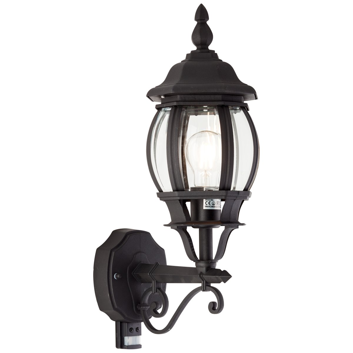 Istria Noir lampe d’extérieur De Brilliant - Applique murale d'ext&eacute;rieur Istria au design classique, en aluminium et prot&eacute;g&eacute;e contre la rouille et la pluie (IP23).
