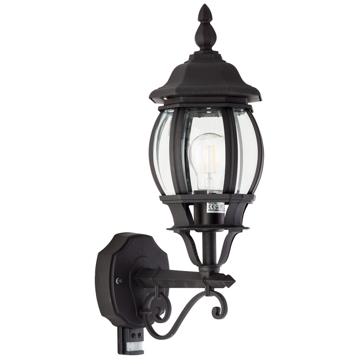 Istria Noir lampe d’extérieur De Brilliant - Applique murale d'ext&eacute;rieur Istria au design classique, en aluminium et prot&eacute;g&eacute;e contre la rouille et la pluie (IP23).