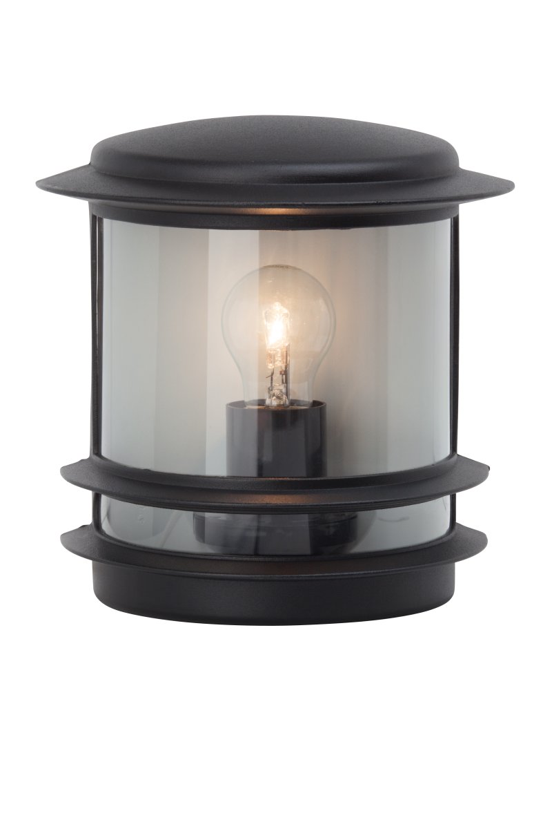 Hollywood Noir lampe d’extérieur De Brilliant - L'applique murale d'extérieur Hollywood est un choix polyvalent qui s'intègre parfaitement à côté de la porte d'entrée ou comme éclairage décoratif sur une terrasse.