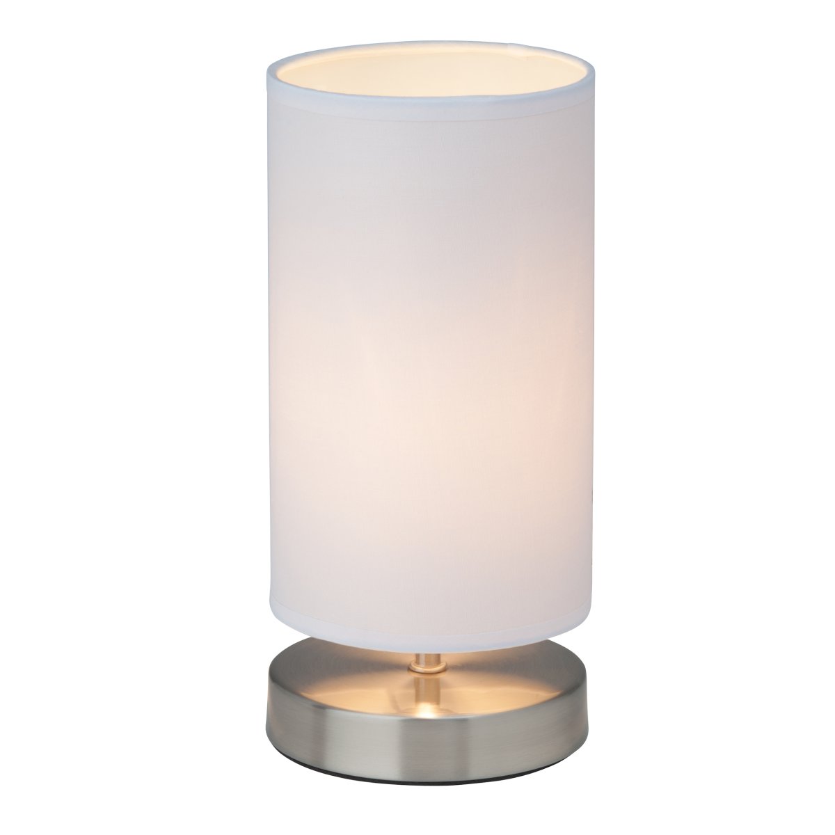 Clarie 25cm Chrome lampe de table De Brilliant - La lampe est dotée d'un interrupteur à courant moyen pratique et d'une longueur de câble de 1,5 m.